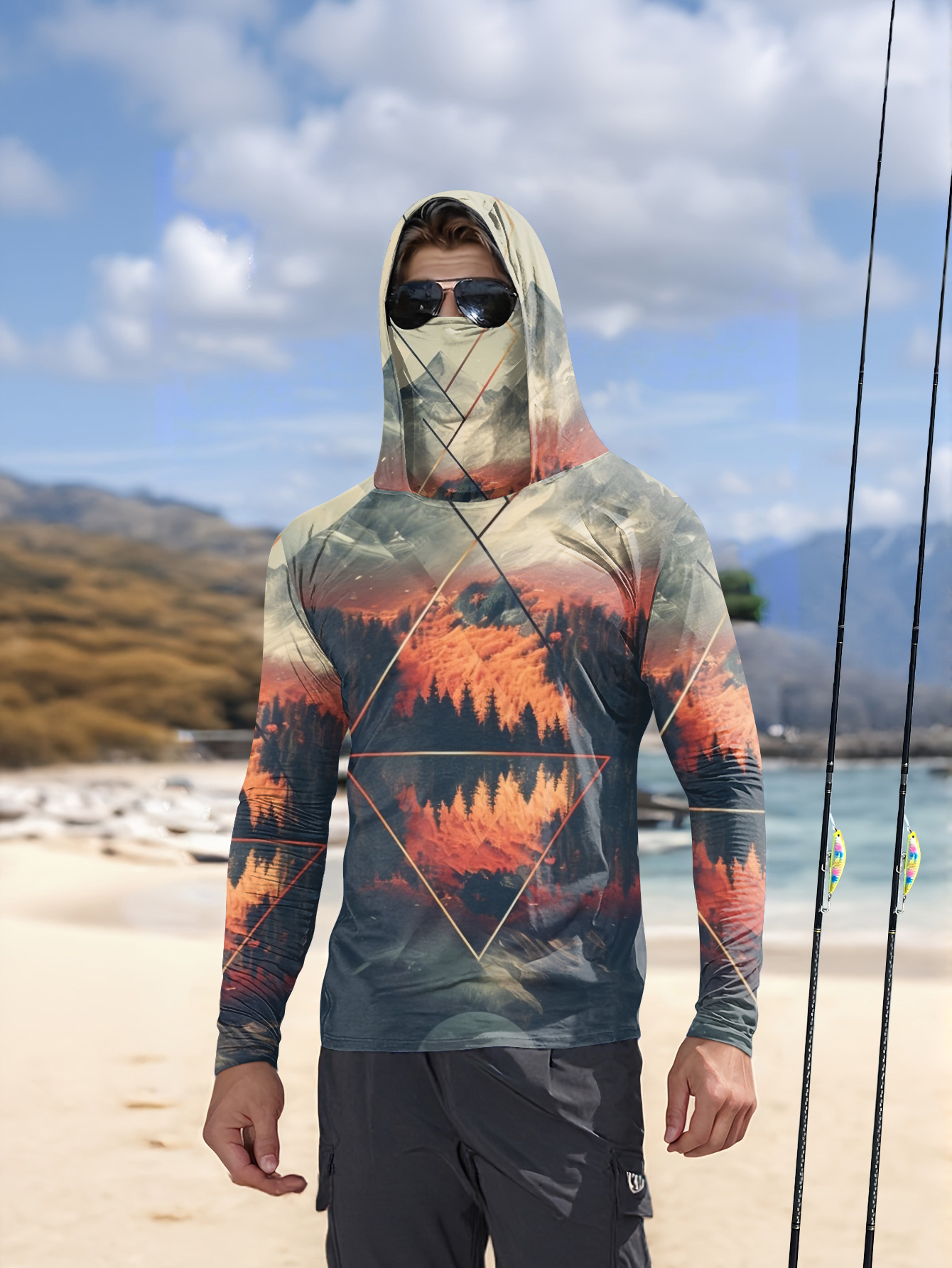 Summer Clothing Long Sleeve - Camiseta de Pesca Masculina para Atividades