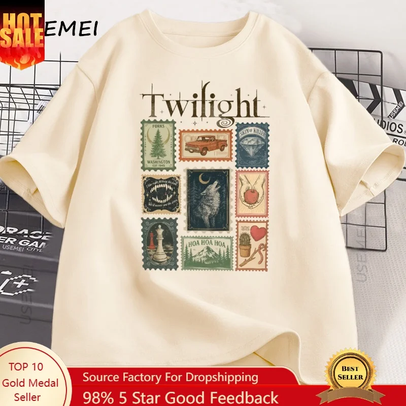 Quality Summer Clothing For Women - Camiseta Vintage Twilight Forks para Amantes