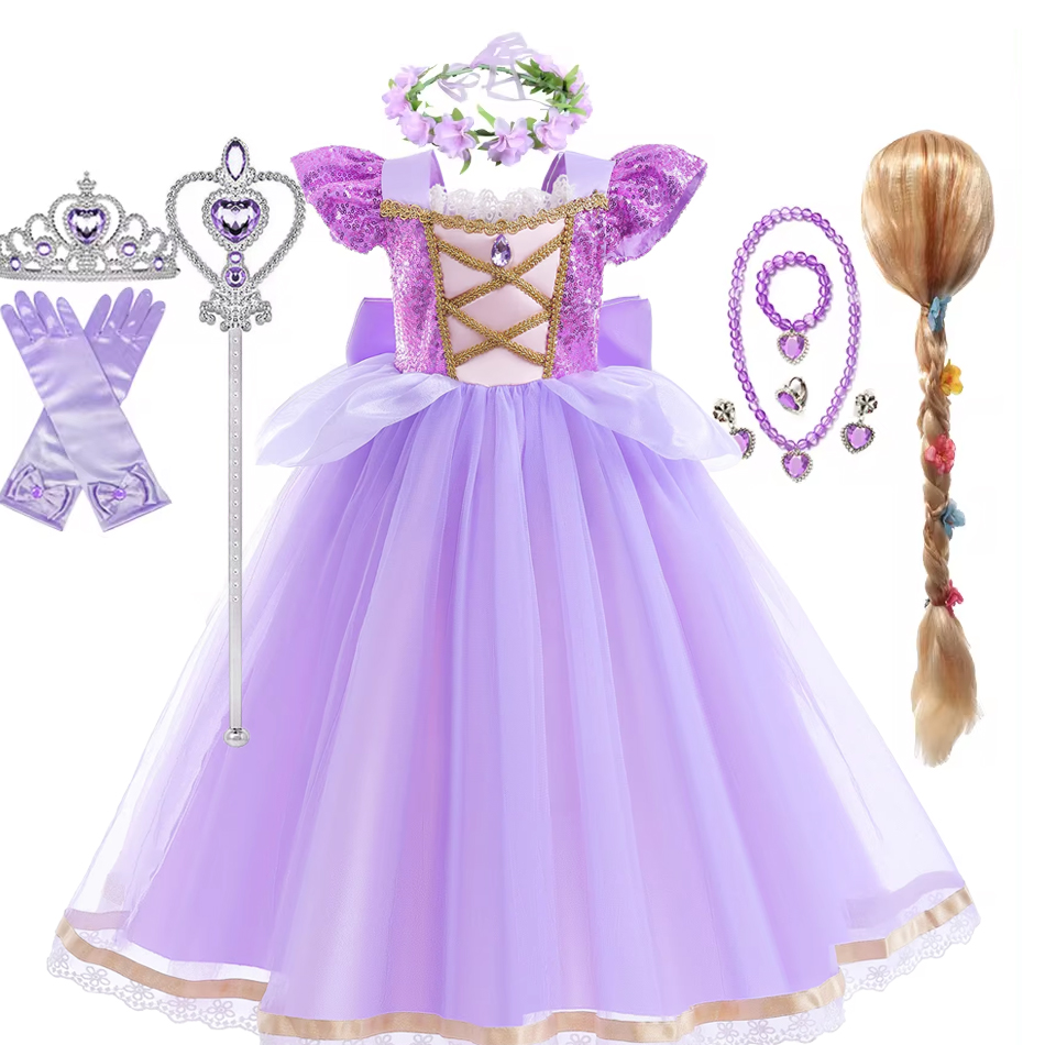 Summer Clothing For Kids Girls - Verão rapunzal menina vestido de princesa