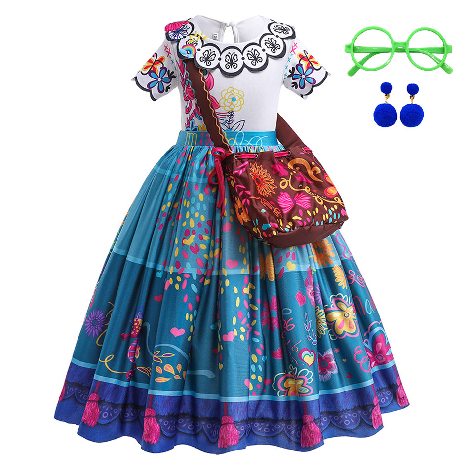 Summer Kids Clothing - Meninas princesa traje crianças encanto halloween