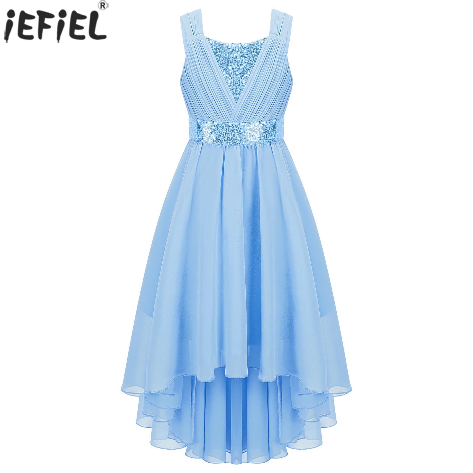 Summer Clothing For Kids Girls - Crianças meninas lantejoulas ruched festa de