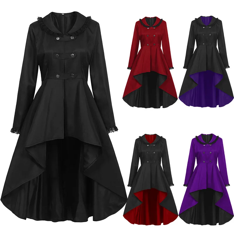 Summer Renaissance Clothing - Mulheres renascentistas trench coat bandagem vestido