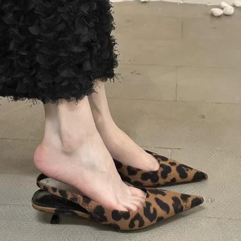 Summer Clothing Petite - Sandálias Femininas Slip-On de Salto Alto