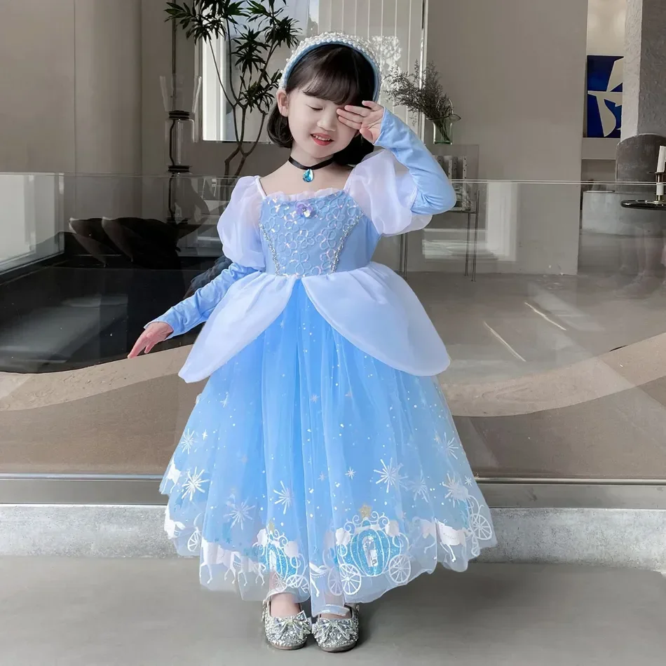 Cinderela princesa cosplay ves - Summer Kids Clothing avaliação e preço