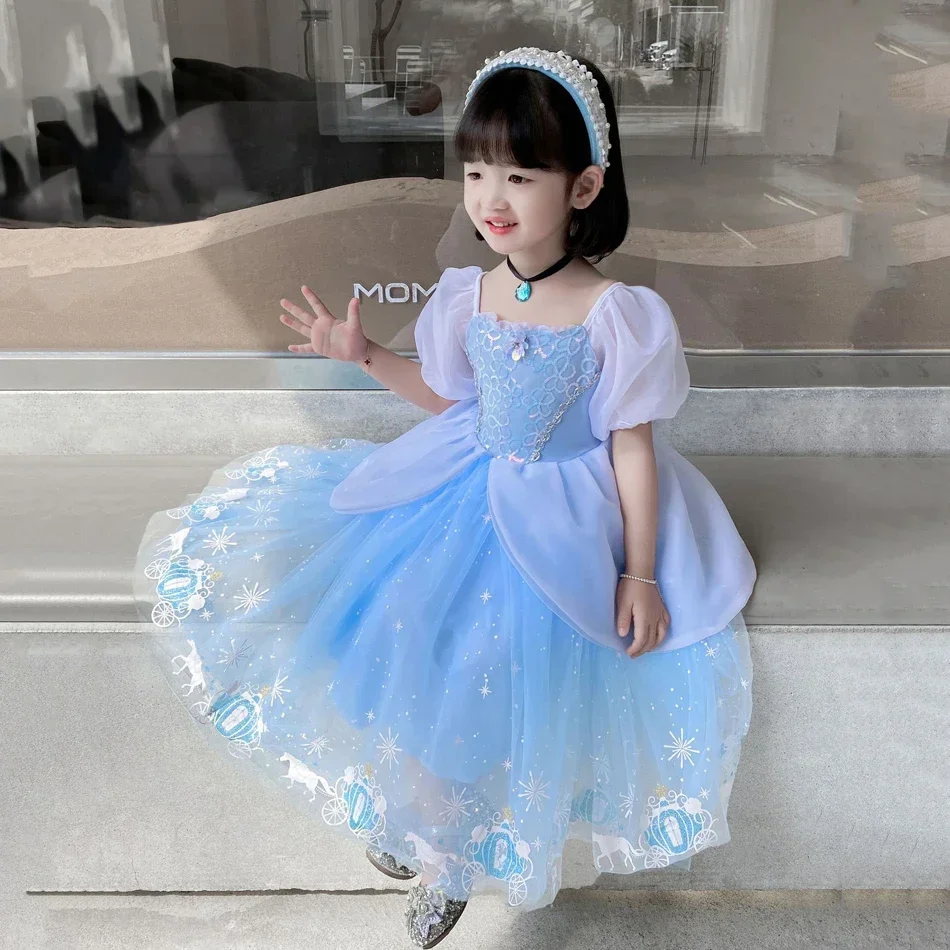 Cinderela princesa cosplay ves - Summer Kids Clothing avaliação e preço