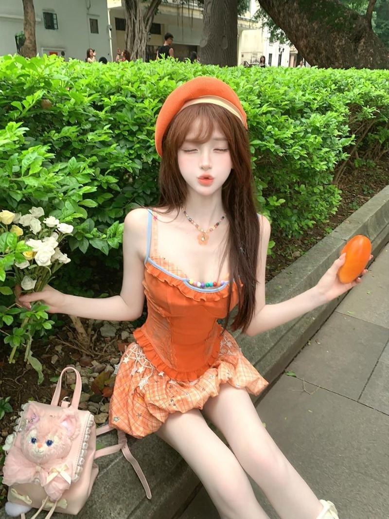 Novo Conjunto de Verão Laranja - Summer Kids Clothing avaliação e preço