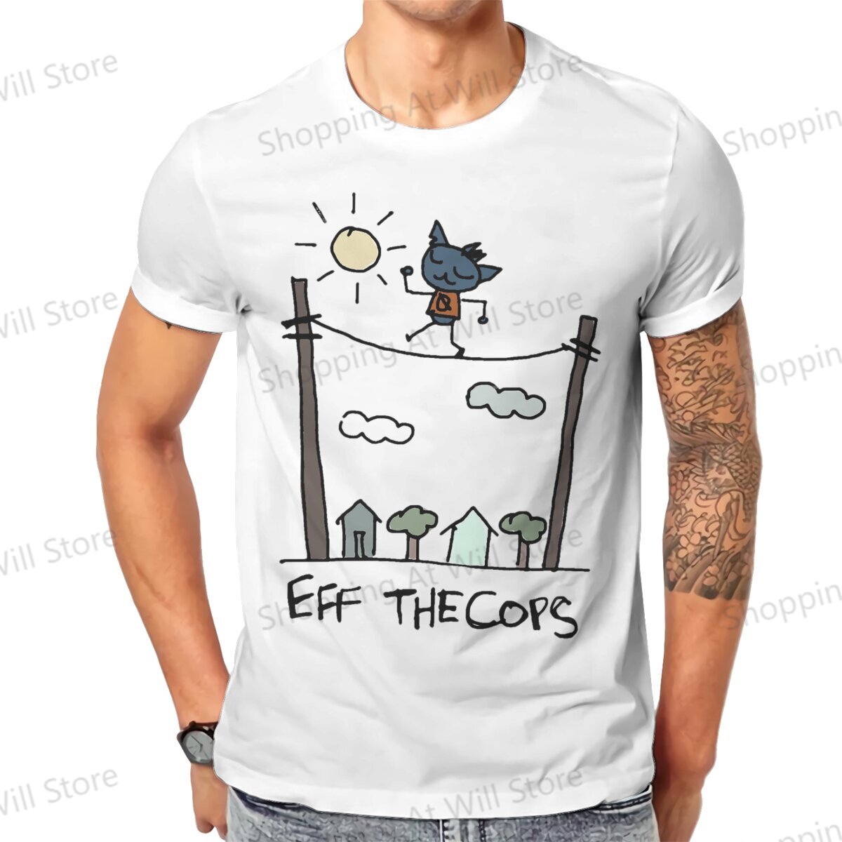 Camiseta de Manga Curta Mascul - Summer Clothing Drawing avaliação e preço