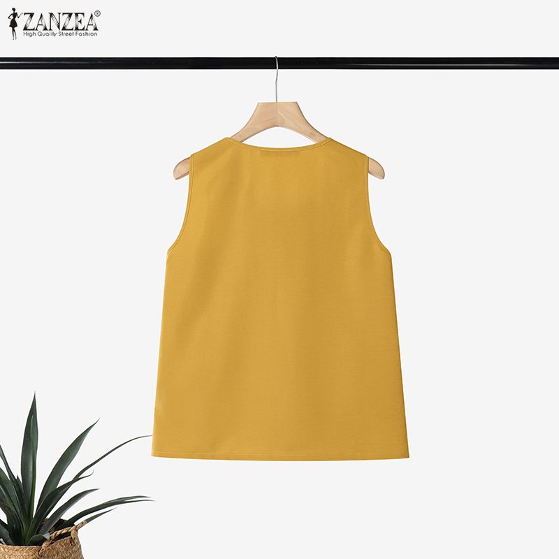 ZANZEA Blusa Feminina Plus Siz - Summer Clothing Holiday avaliação e preço