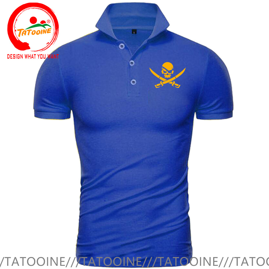 Crânio Pirata dos homens Camis - Summer Clothing Logo avaliação e preço