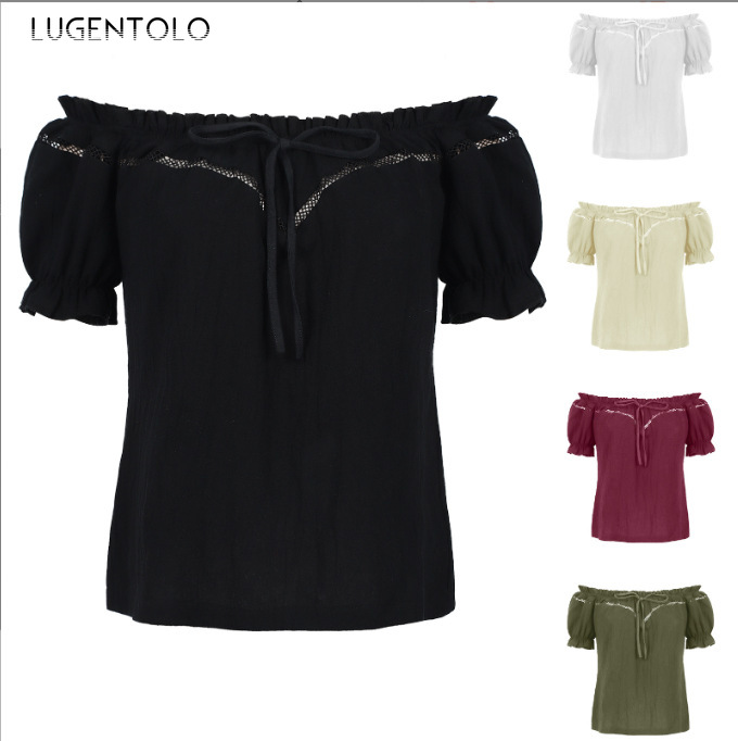 Mulheres retro camisa escura r - Summer Renaissance Clothing avaliação e preço