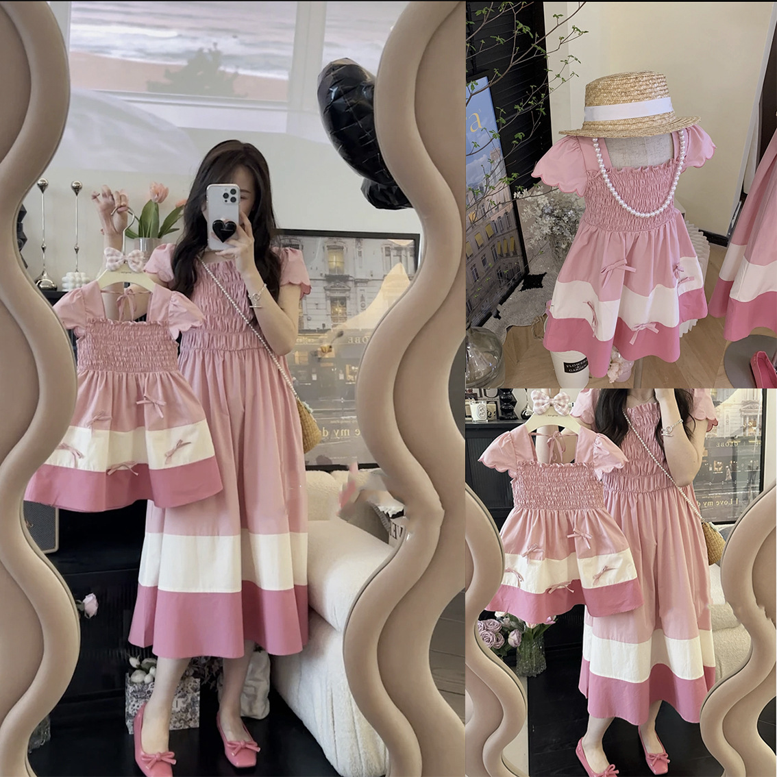 Mãe e filha vestido de blusa c - Summer Clothing Holiday avaliação e preço