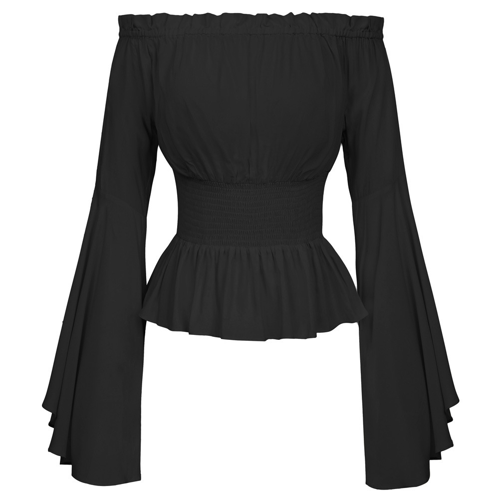 Goth camisa fina queimada mang - Summer Renaissance Clothing avaliação e preço