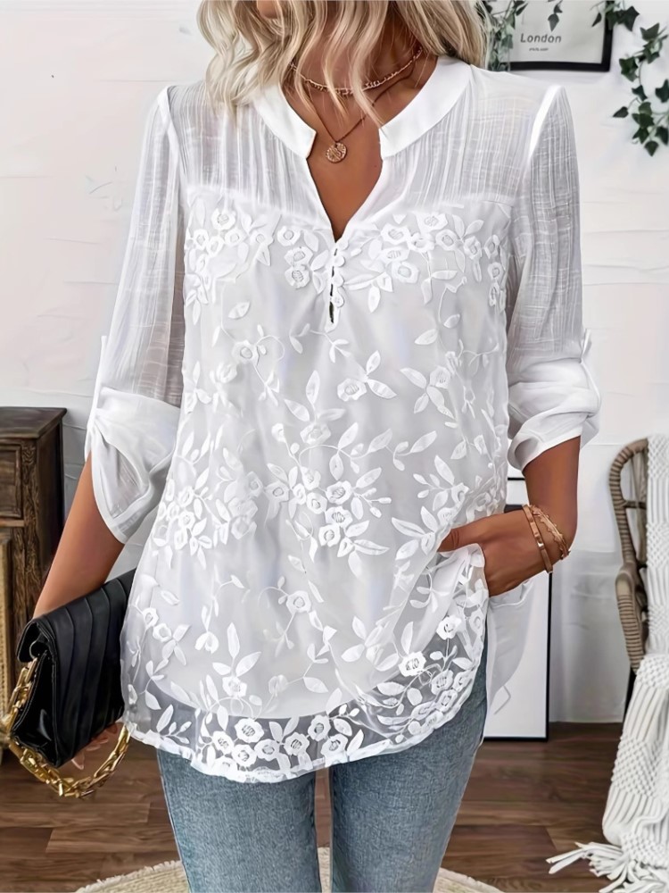 Moda camisa de renda branca to - Summer Clothing Holiday avaliação e preço