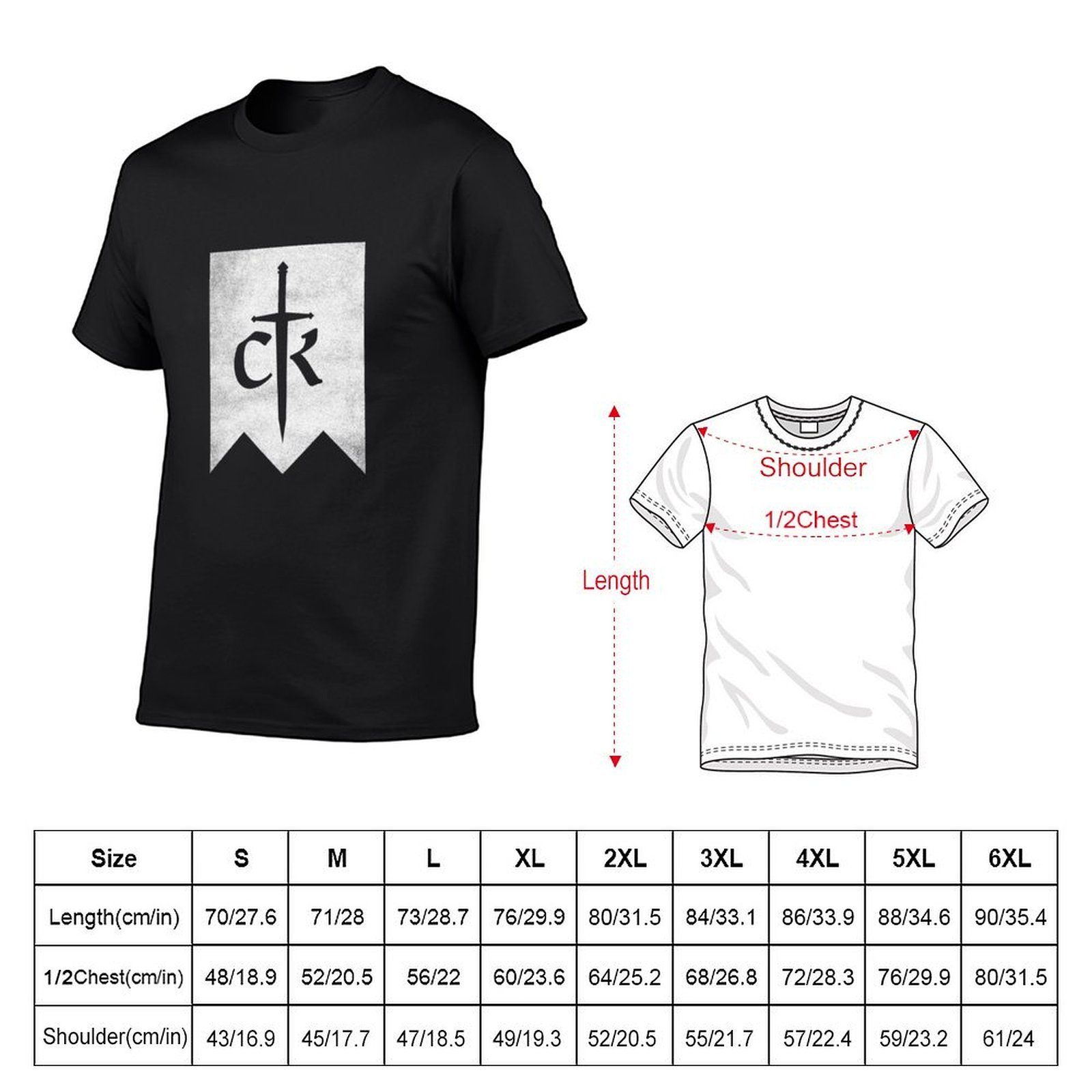 Crusader 3 Distressed Logo T-S - Summer Clothing Logo avaliação e preço