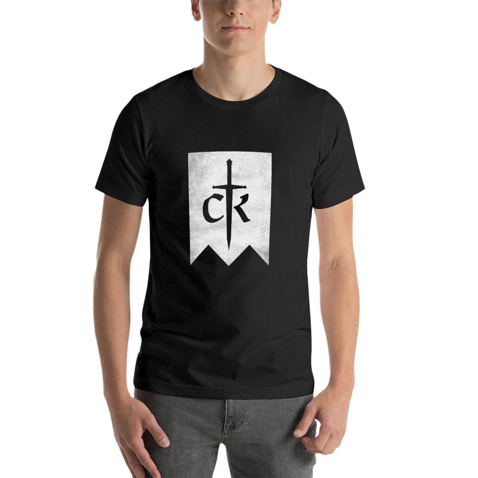 Crusader 3 Distressed Logo T-S - Summer Clothing Logo avaliação e preço