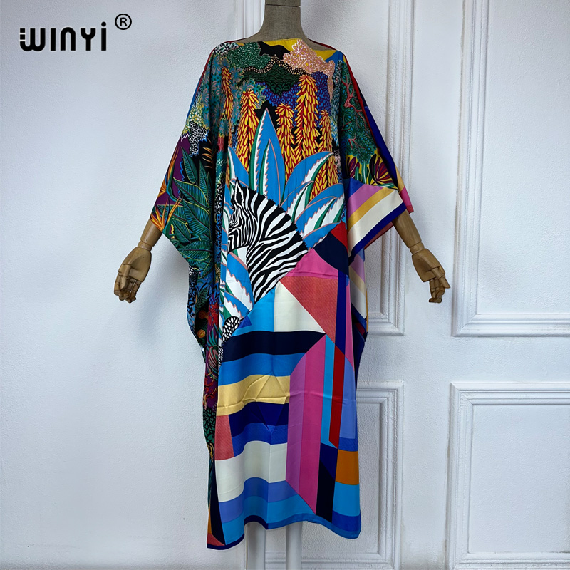 WINYI Novo Kaftan Estampado de - Quality Summer Clothing For Women avaliação e preço