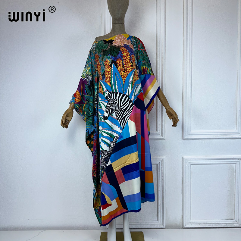 WINYI Novo Kaftan Estampado de - Quality Summer Clothing For Women avaliação e preço