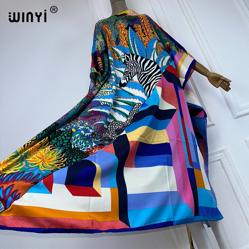 WINYI Novo Kaftan Estampado de - Quality Summer Clothing For Women avaliação e preço